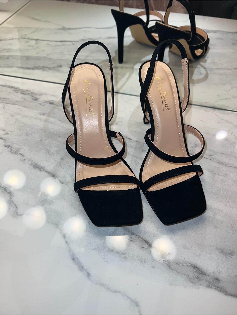 Anne Michelle Black Stiletto Heels